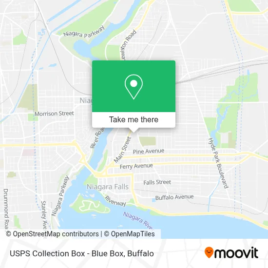 USPS Collection Box - Blue Box map