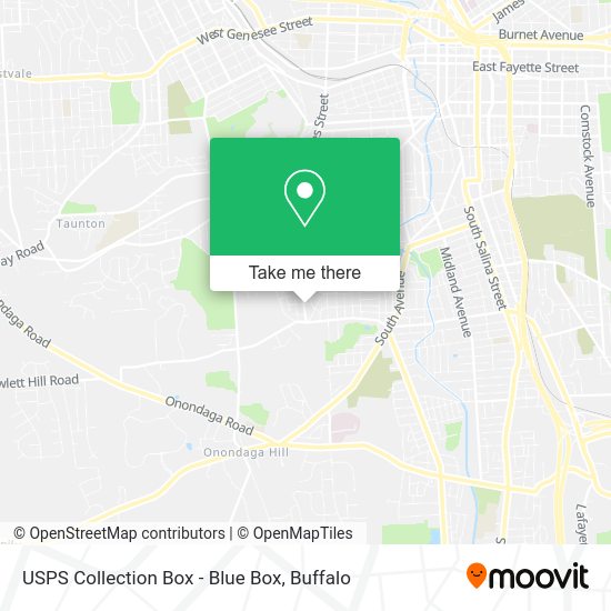 Mapa de USPS Collection Box - Blue Box