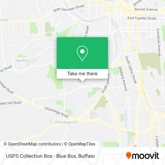 USPS Collection Box - Blue Box map