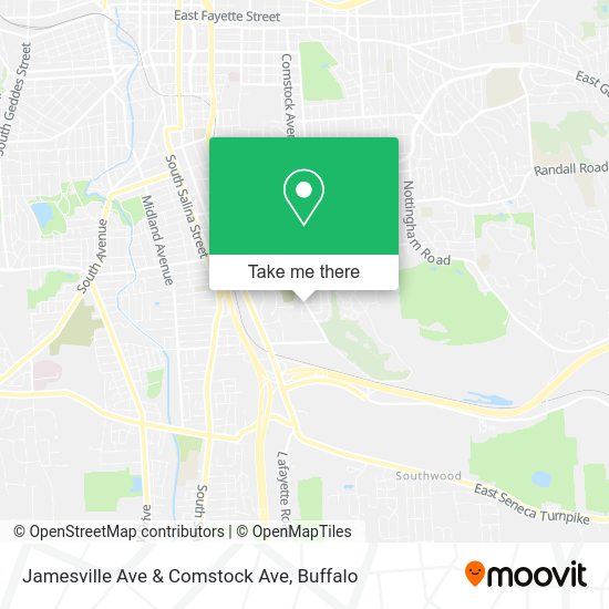 Jamesville Ave & Comstock Ave map