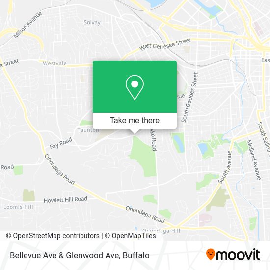 Bellevue Ave & Glenwood Ave map