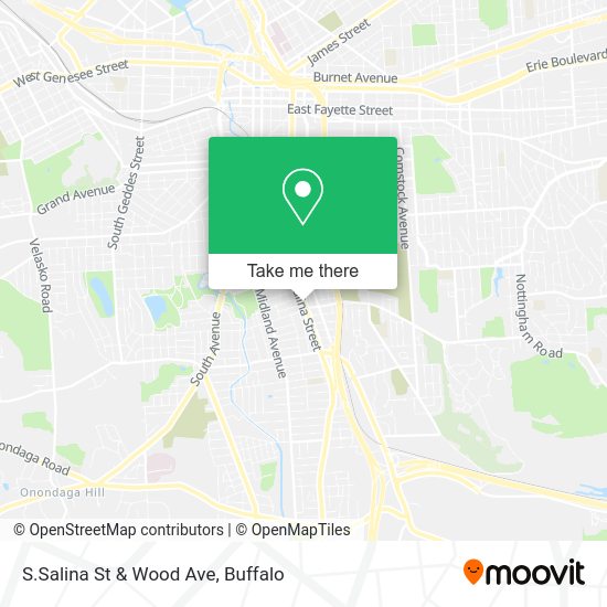 S.Salina St & Wood Ave map