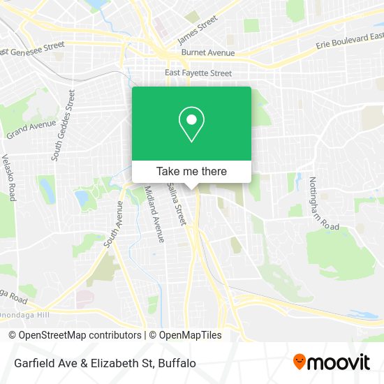 Garfield Ave & Elizabeth St map