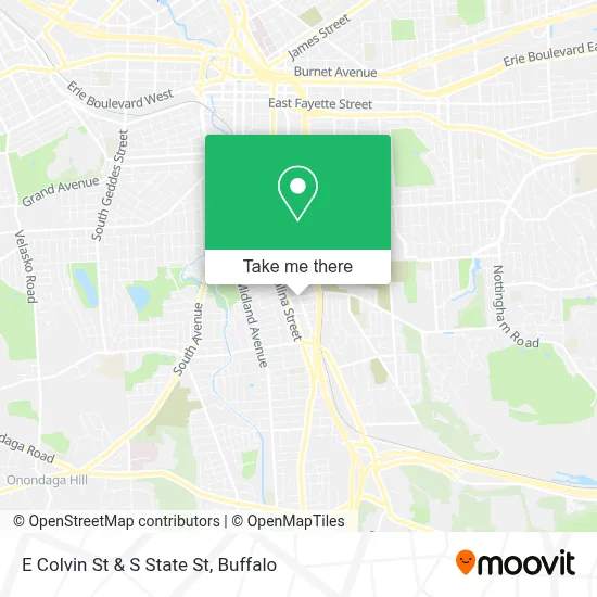 E Colvin St & S State St map