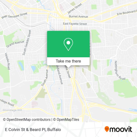 E Colvin St & Beard Pl map