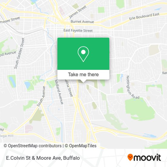 E.Colvin St & Moore Ave map