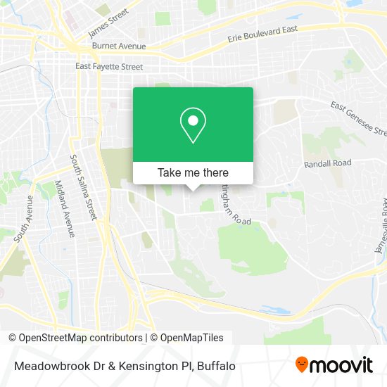 Meadowbrook Dr & Kensington Pl map