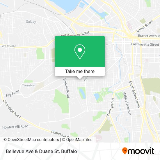 Mapa de Bellevue Ave & Duane St