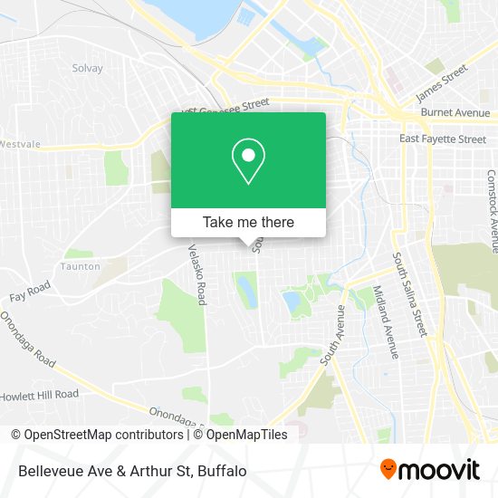 Belleveue Ave & Arthur St map