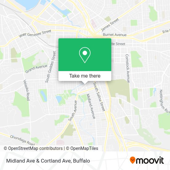Midland Ave & Cortland Ave map