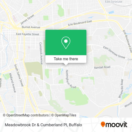 Meadowbrook Dr & Cumberland Pl map