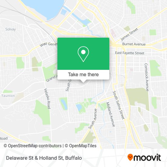 Delaware St & Holland St map