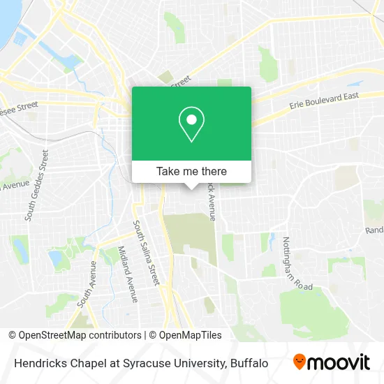 Hendricks Chapel at Syracuse University map