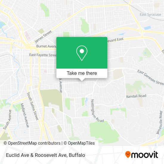 Euclid Ave & Roosevelt Ave map