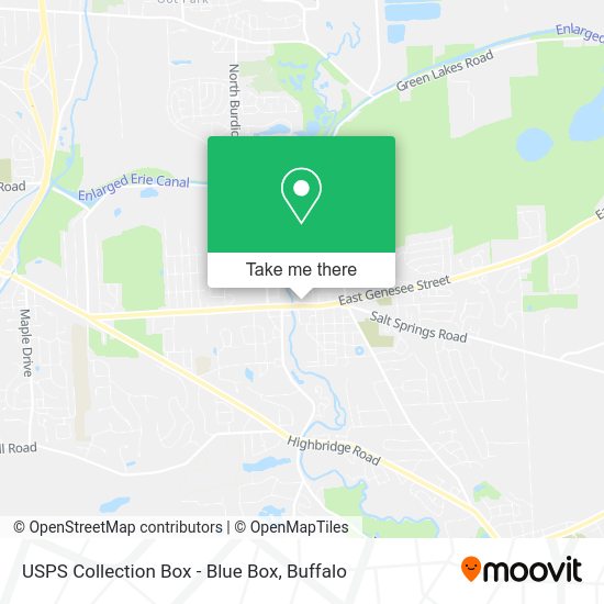 USPS Collection Box - Blue Box map