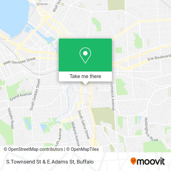 S.Townsend St & E.Adams St map