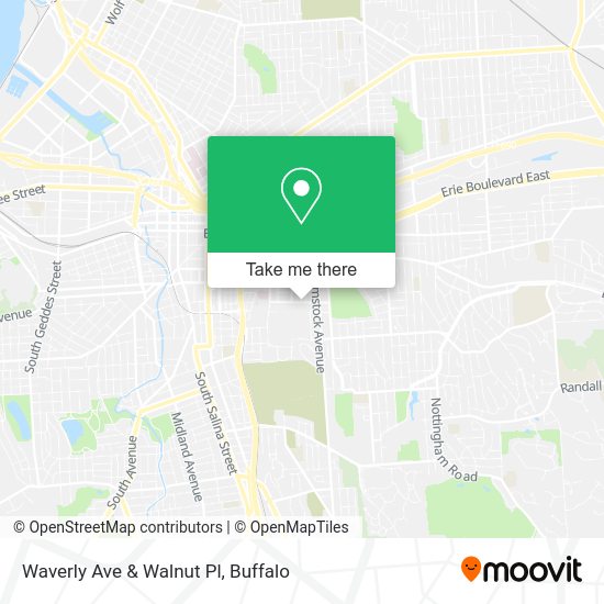 Waverly Ave & Walnut Pl map