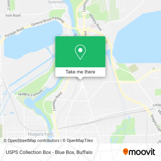Mapa de USPS Collection Box - Blue Box