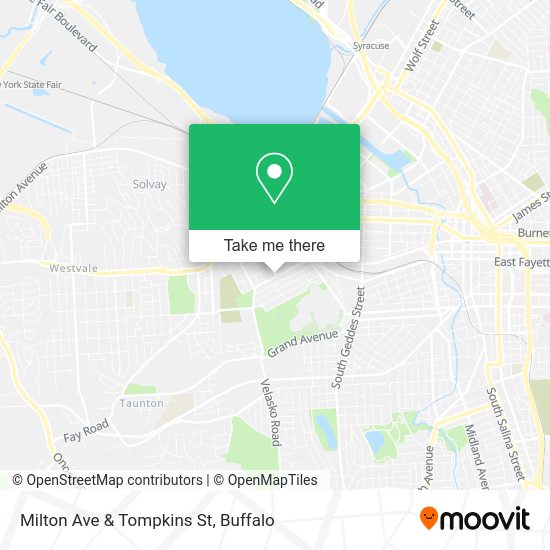 Milton Ave & Tompkins St map