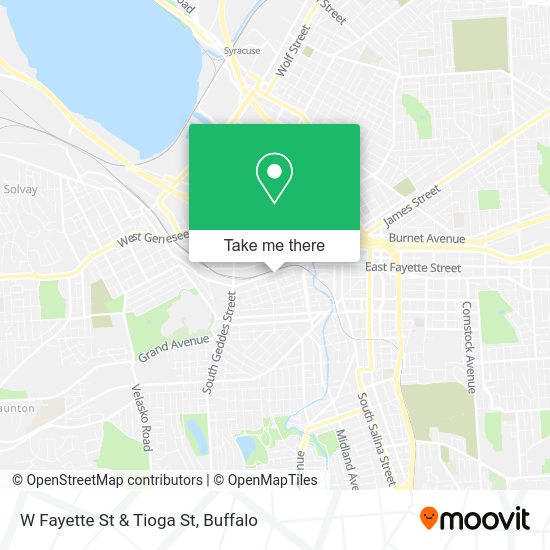 W Fayette St & Tioga St map