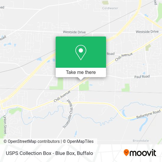 USPS Collection Box - Blue Box map