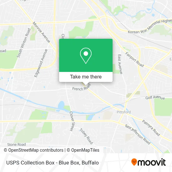 USPS Collection Box - Blue Box map