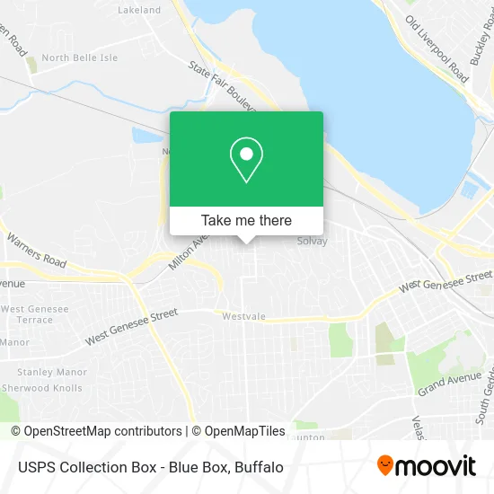 Mapa de USPS Collection Box - Blue Box