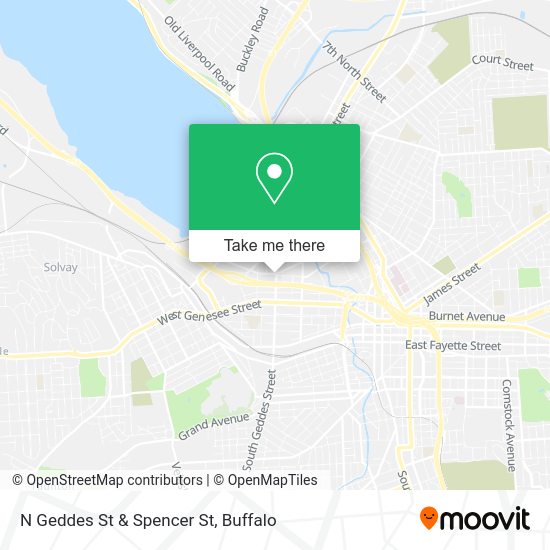 N Geddes St & Spencer St map