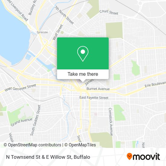 N Townsend St & E Willow St map