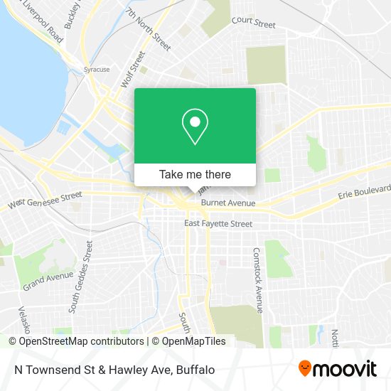 N Townsend St & Hawley Ave map
