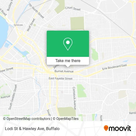 Lodi St & Hawley Ave map