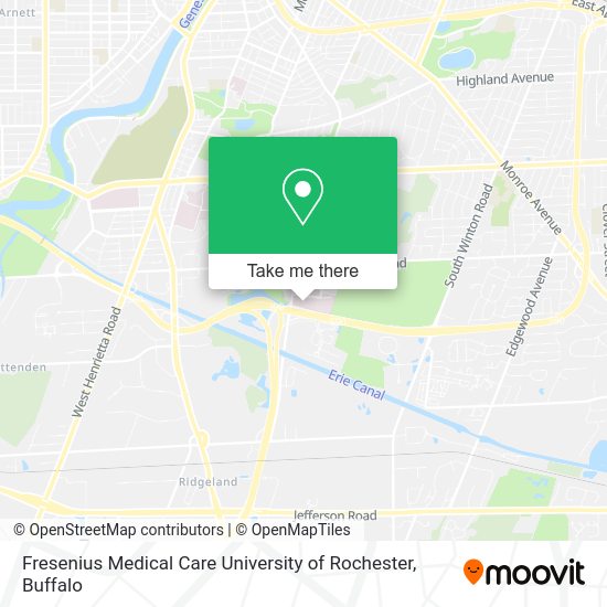 Fresenius Medical Care University of Rochester map