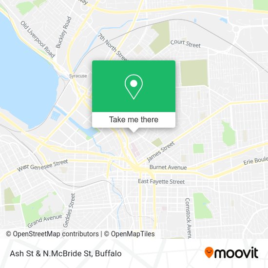 Ash St & N.McBride St map