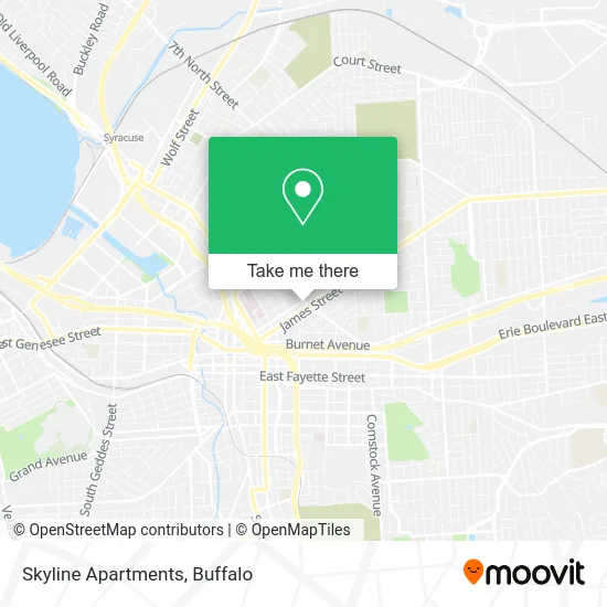 Skyline Apartments map
