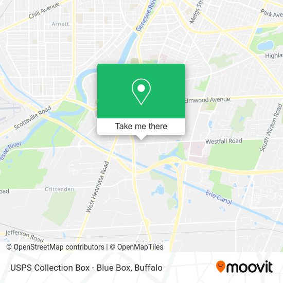 USPS Collection Box - Blue Box map