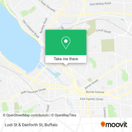Lodi St & Danforth St map