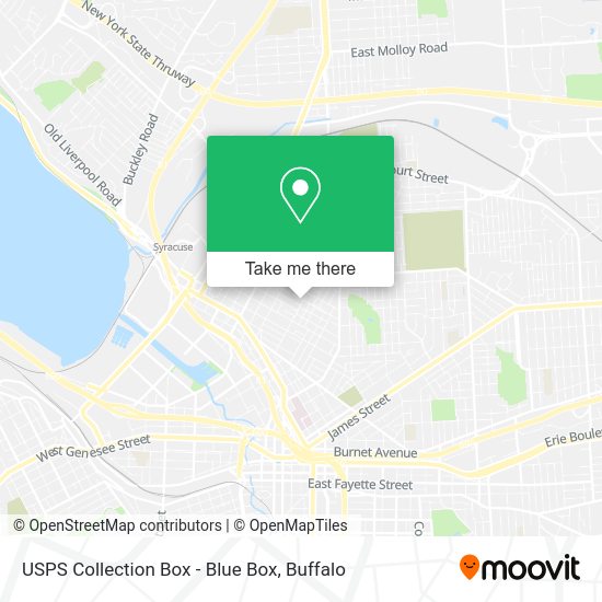 Mapa de USPS Collection Box - Blue Box