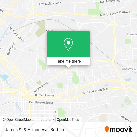 James St & Hixson Ave map