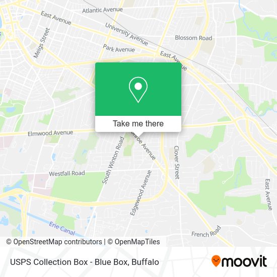 Mapa de USPS Collection Box - Blue Box
