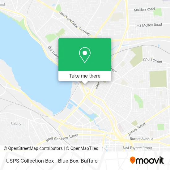 USPS Collection Box - Blue Box map