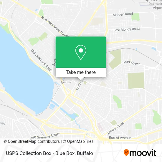 USPS Collection Box - Blue Box map