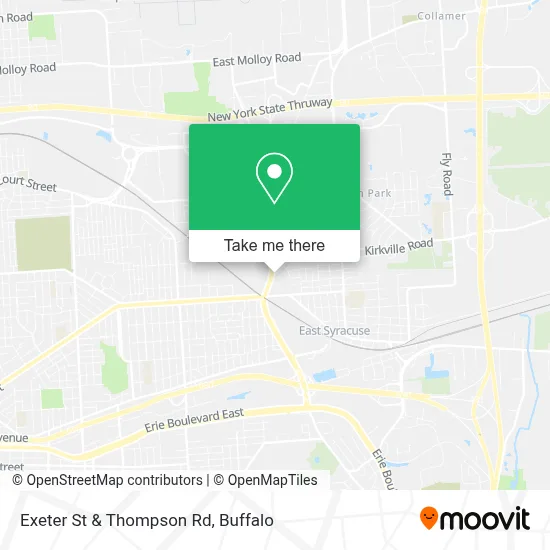Exeter St & Thompson Rd map
