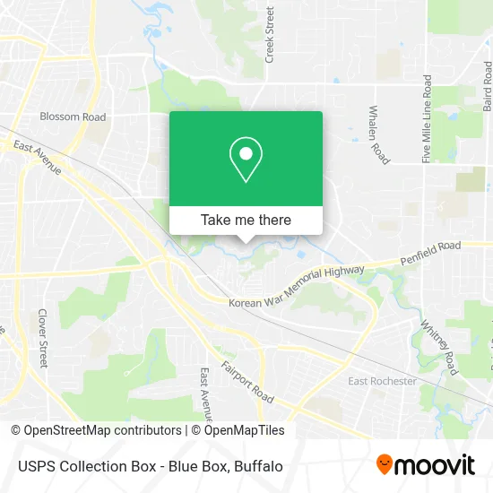 USPS Collection Box - Blue Box map