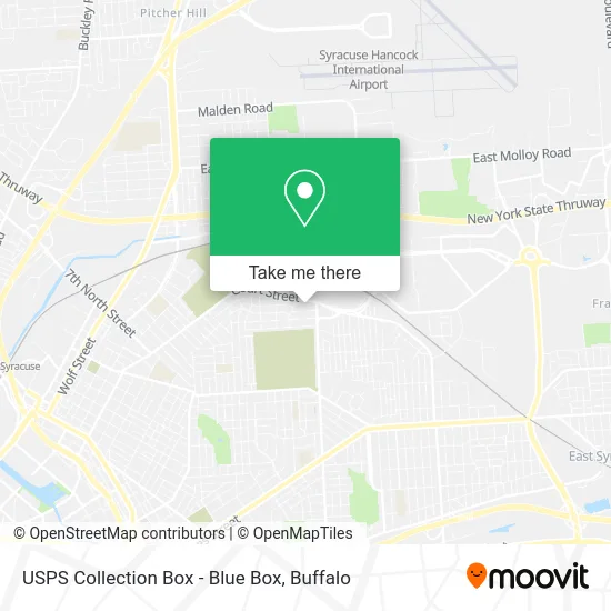 USPS Collection Box - Blue Box map