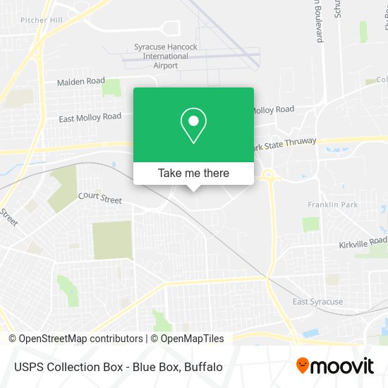 Mapa de USPS Collection Box - Blue Box