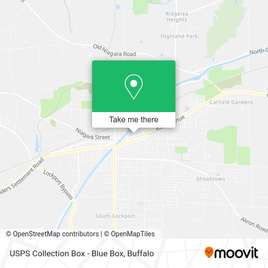 USPS Collection Box - Blue Box map
