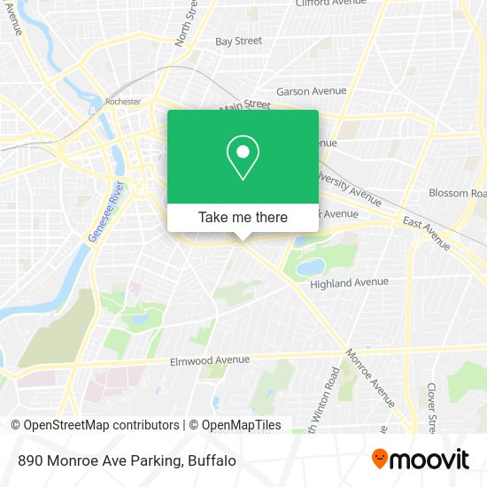 Mapa de 890 Monroe Ave Parking