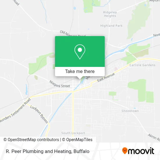 R. Peer Plumbing and Heating map