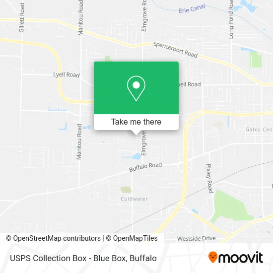 USPS Collection Box - Blue Box map