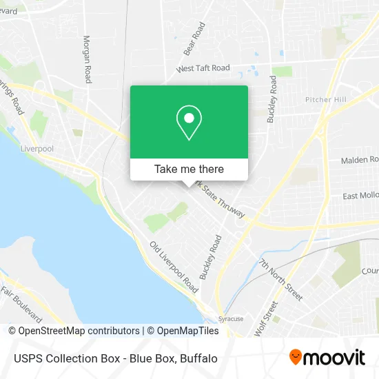 USPS Collection Box - Blue Box map